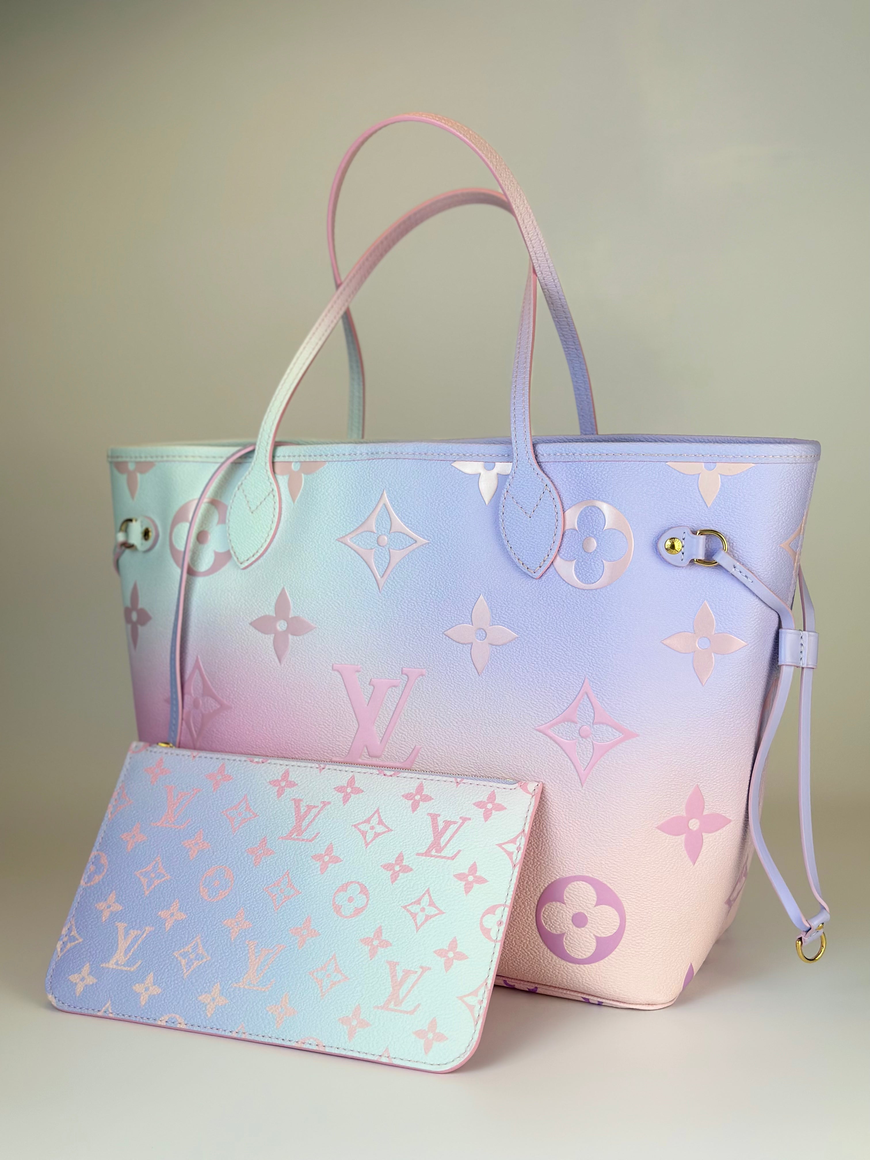 Louis Vuitton Limited Edition Neverfull MM Sunrise Pastel Tote Bag