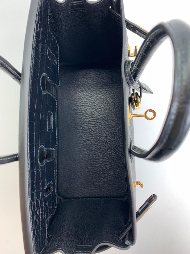 Birkin 25 in Black Togo Leather with Gold Hardware – Diamonds in Dubai