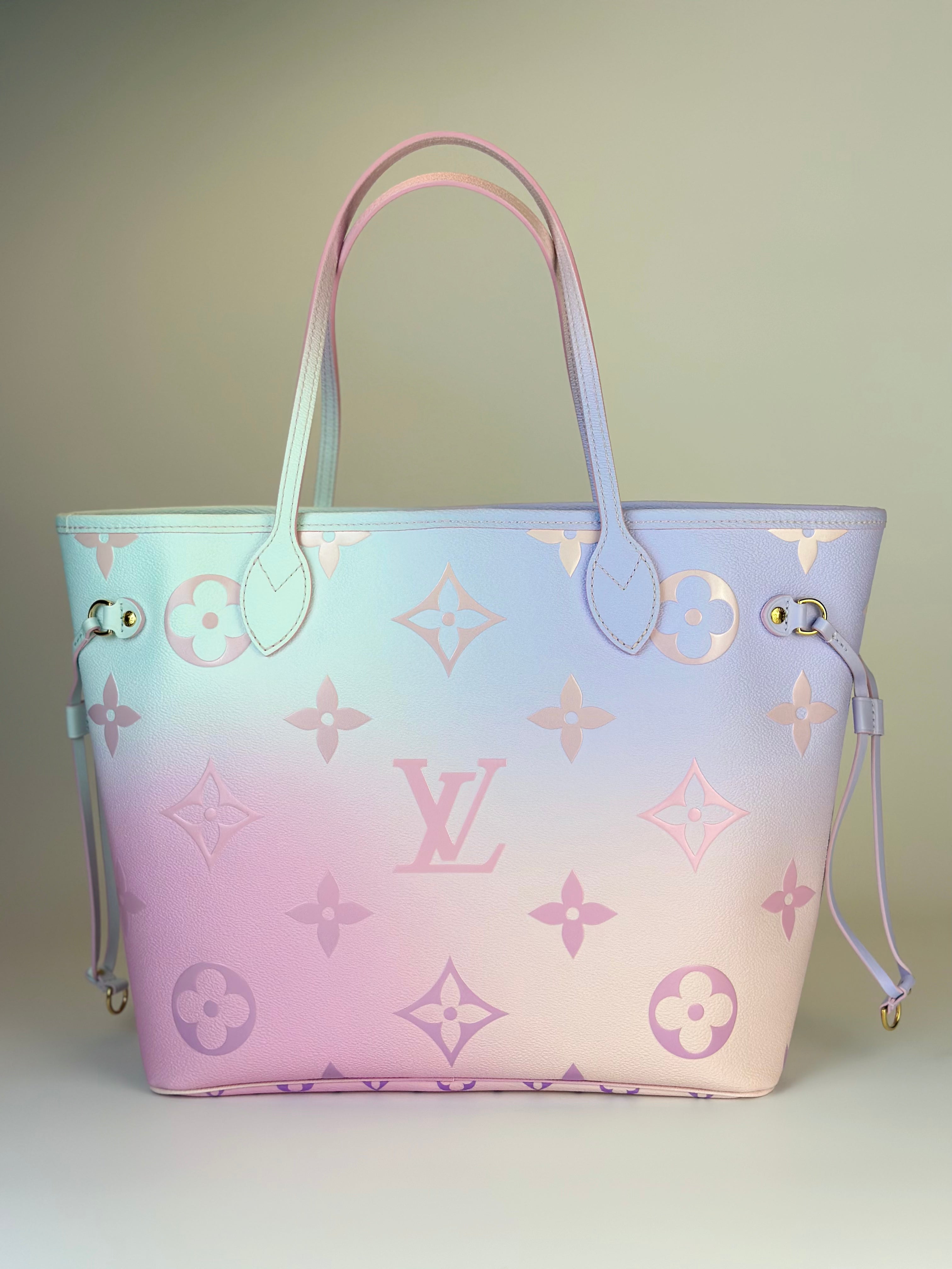 Louis Vuitton Limited Edition Neverfull MM Sunrise Pastel Tote Bag