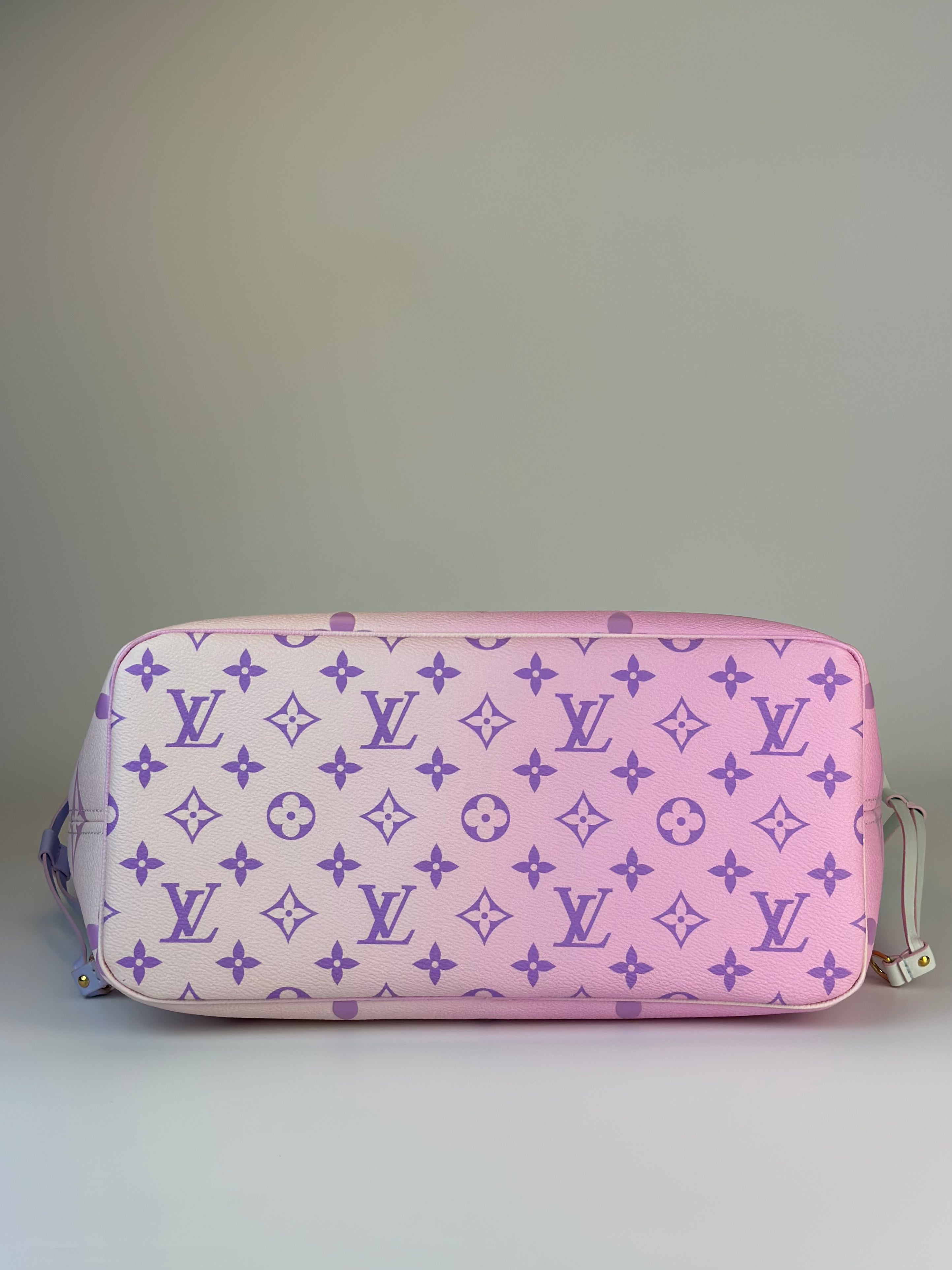 Louis Vuitton Monogram Sunrise Pastel Neverfull MM Tote Bag with Pouch  20lk517s at 1stDibs