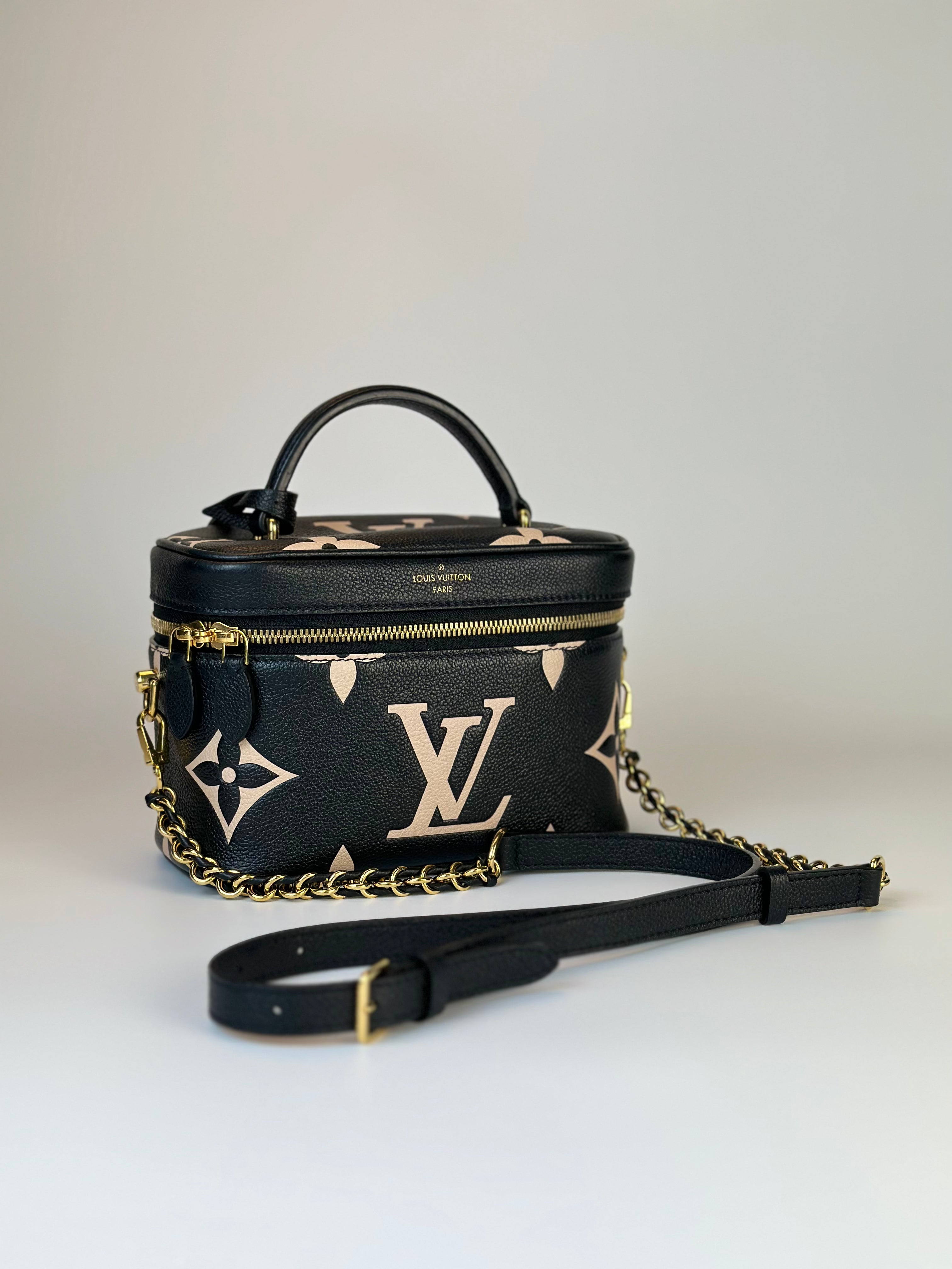 Louis Vuitton Monogram Empreinte Leather Vanity PM Noir Bag