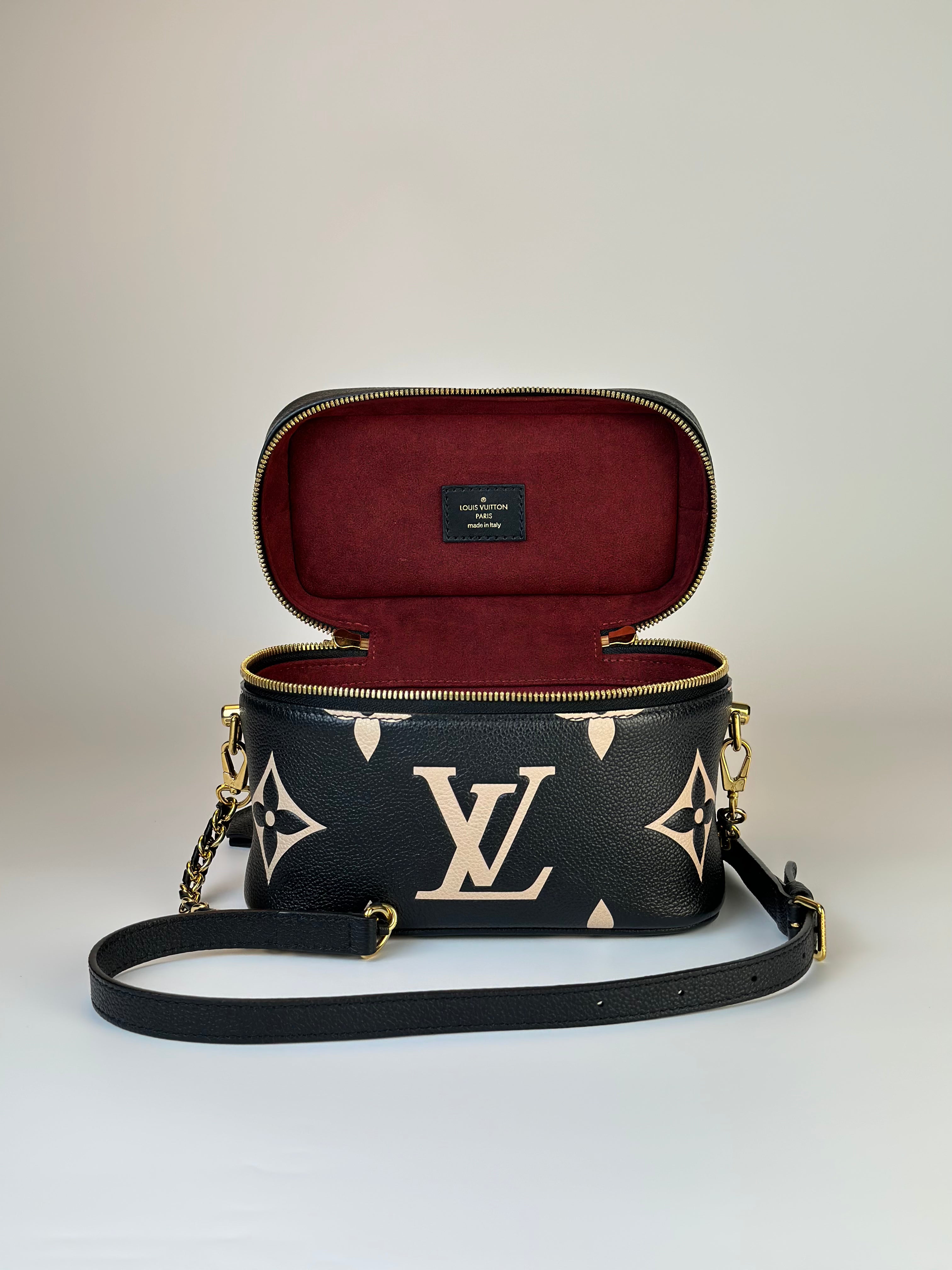 Louis Vuitton Vanity PM Black/Beige Empreinte Leather Auction